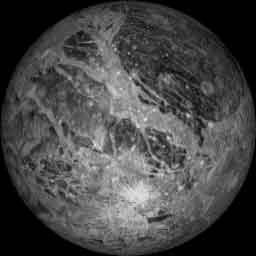 Rotating Ganymede (moon)